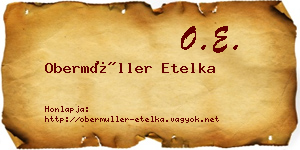 Obermüller Etelka névjegykártya
